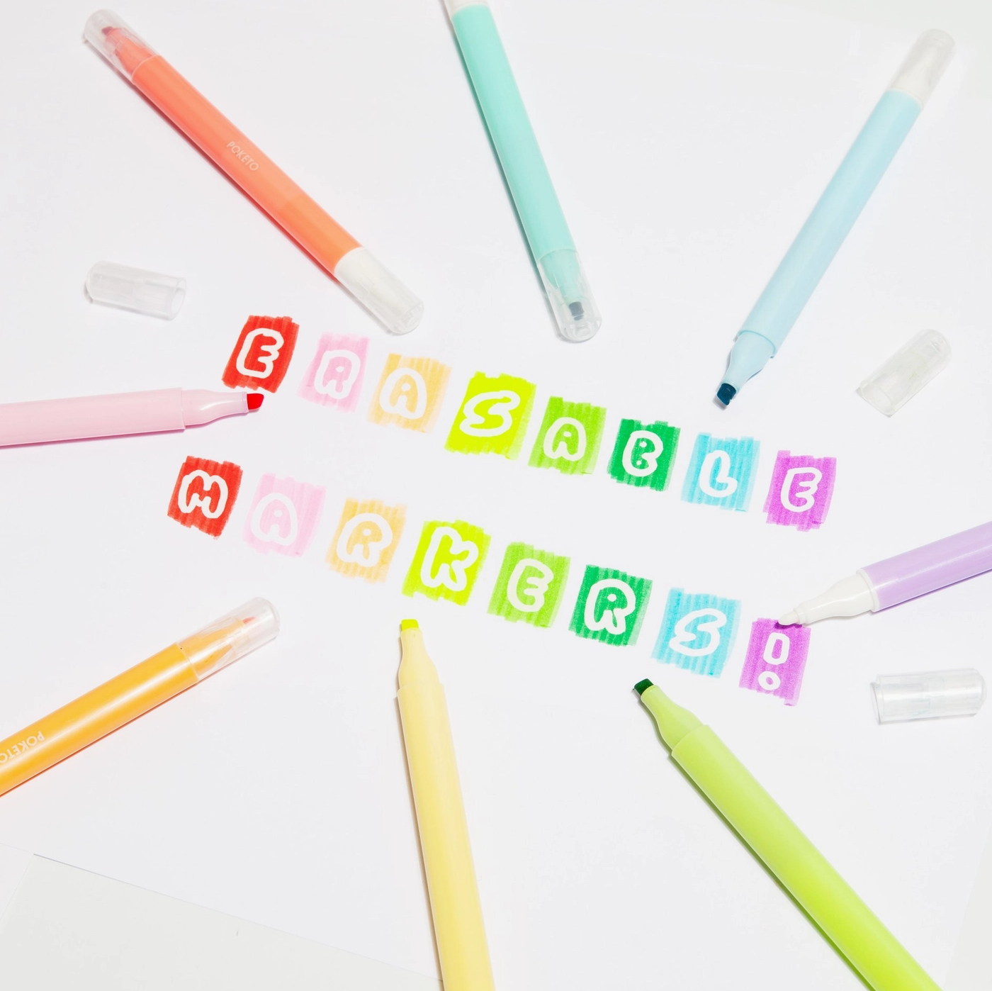 Poketo Aurora Erasable Markers Set