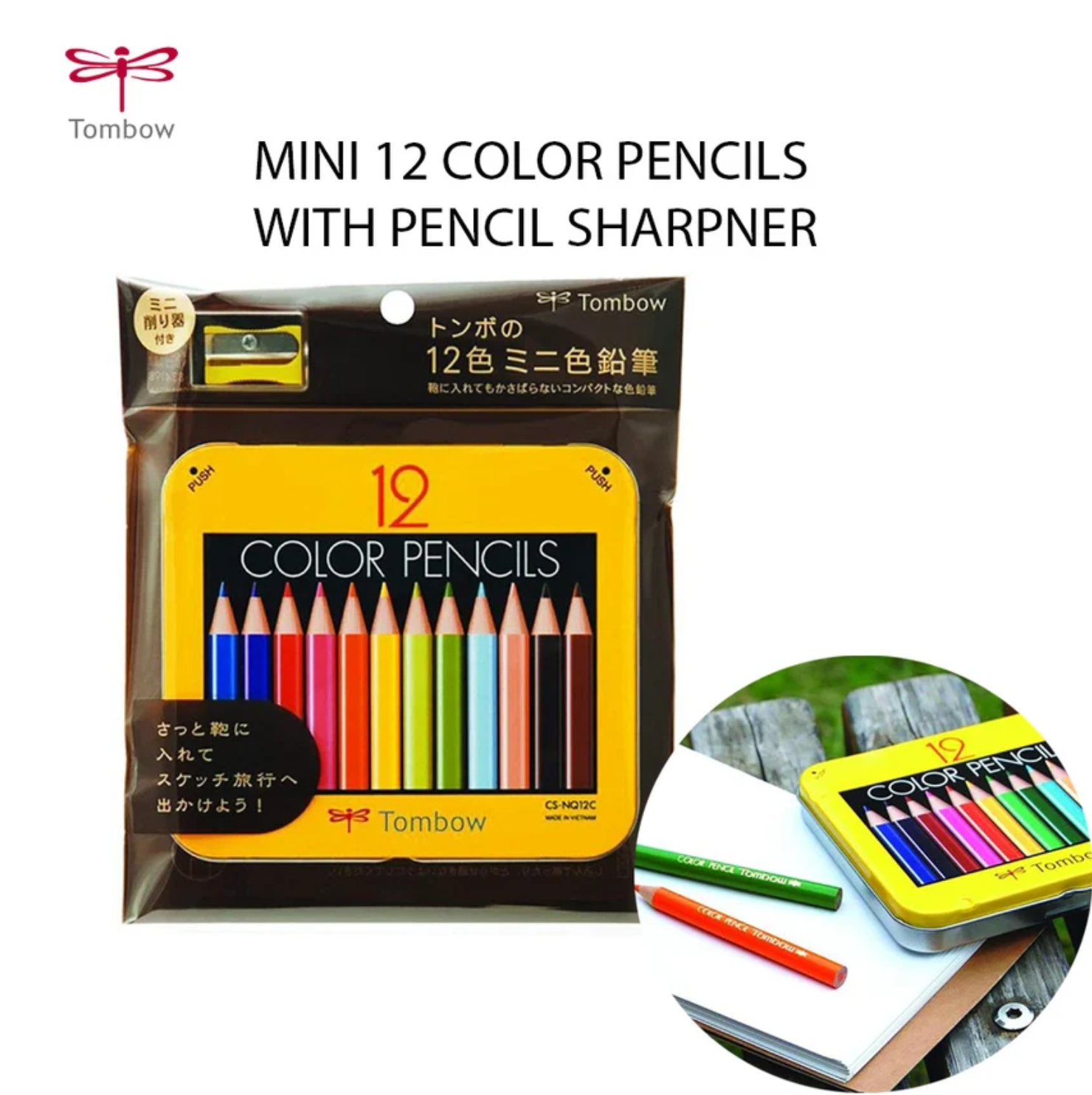Tombow Mini Coloured Pencil Set (12 piece set)