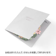Notes autocollantes Midori à motif floral (découpées et feuille d'or)